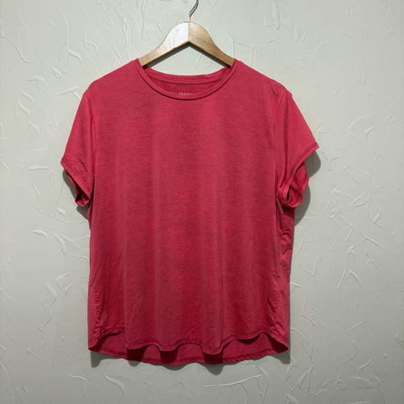 Quince “Flowknit Breeze Tee” heather coral basic t-shirt (XL) - Picture 1 of 4